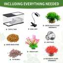 (Tank + Light + Filter Balls) Turtle Tank Kit, Turtle Tank Starter Kit,Bottom Drainage, Multi-Function Areas for Turtles, Crabs,Fishes, Amphibians,Reptiles (11.81 7.88 7.88 Inch)