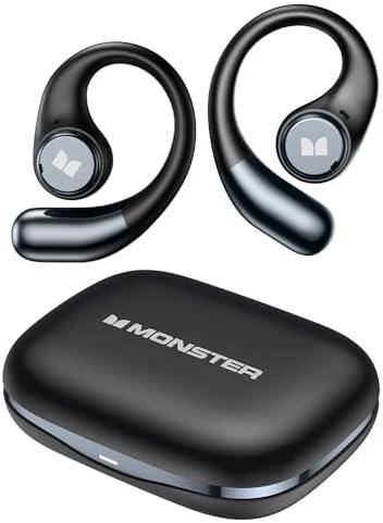 Monster Open Ear AC336 Headphones, Bluetooth 6.0 Wireless Earbuds with Stereo Sound, ENC Clear Call, 21H Playtime, Type-C Charging, Touch Control, IPX6 Waterproof Open Ear Earbuds for Sports Fitness
