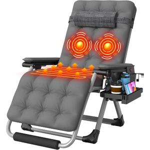 Suteck Heated Zero Gravity Massage Chair, 29In XL Outdoor Recliner Chairs