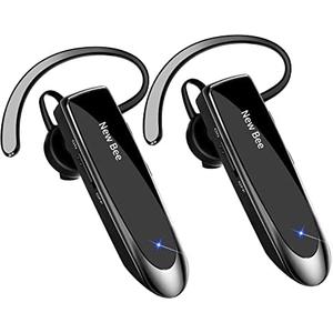 [2 Pack] Bluetooth Earpiece Wireless Handsfree Headset V5.0 24 Hrs Driving with Mic 60 Days Standby Bluetooth Headset for iPhone Android Samsung Driver