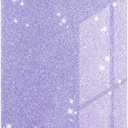 Glitter Acrylic Clipboard Decorative Standard A4 Letter Size 12.2" x 8.7", Fashion Bling Clip Boards with Designed Low Profile Gold Clip for Classroom Office - Purple