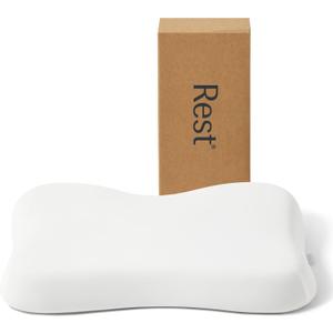 REST Evercool Cooling Pillow, Instant Cool-to-Touch Shell Fabric & Breathable Silicone Sponge Core for All-Night Temperature Regulation & Ergonomic Support, Medium Height, Arctic White
