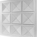 Vent Systems 24" x 24" Inch White Square Ceiling Diffuser Plate  Highly Durable Plastic 9-Piece Louvered Grid Vent Cover - Air Deflector for Supply and Exhaust - Fits Drop Ceilings in Office, Home