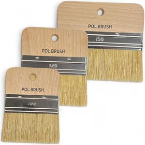Set of 3 4, 5, 6 Inch Flat Paddle Paint Brushes - High European Quality - Natural Bristles No Handle - for Home, Wood, Walls, Art, Trim & Furniture - for Acrylic, Oil, Stain, Chalk & Latex Paints