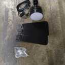 Ceiling Fans with Lights,36" LED Fan Light Hanging with Hook,Hook Type Ceiling Fan,Plug in Ceiling Fan Light,40W,3000-6500k,Remote Control,Portable Fan for Camping Bed,Patios,(Black)