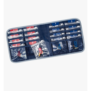 Lewis N. Clark AM/PM Folding Pill Organizer + Supplement Case for OTC Medicine, Navy