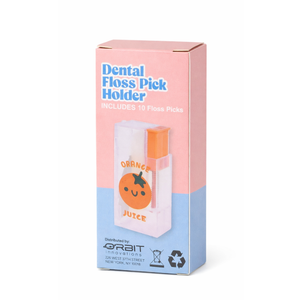 Orange Juice Box Floss Dispenser, Pack Of 4