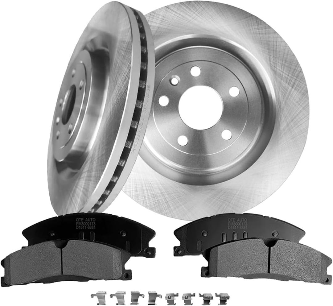 PM Auto Set of 6 Front 352mm Brake Disc Rotors-Ceramic Brake Pad Kit Replacement For 2013-2019 Lincoln MKT