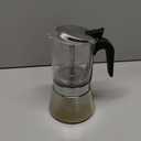 London Sip Glass and Stainless Steel Stovetop Espresso Maker Moka Pot Italian Coffee Percolator, Matte Black, Large (15.2 oz)