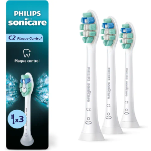 Philips Sonicare C2 Plaque Control - Genuine Replacement Electric Toothbrush Heads, White, HX9023/65