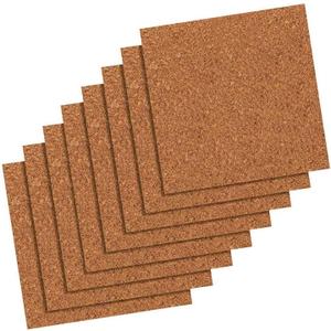 Quartet Cork Tiles, Bulletin Board Cork Panels 12" x 12" x 3/16", Natural, 8 Pack (108)