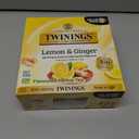 Twinings Lemon & Ginger Herbal Tea Individually Wrapped Bags, 100 Count (Pack of 1), Tangy Lemon, Spicy Ginger, Naturally Caffeine-Free, Enjoy Hot or Iced, 100 Teabags (EXP 02/19/29)