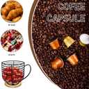 BYTEAIDREX Coffee Pod Holders for Counter - K Cup Holders for Counter - Coffee Pods Storage Organizer - Bar Accessories - Large Capacity Black Wire Kup Storage with Wooden Base.