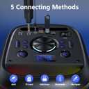 JYX Karaoke Machine for Adults, 24" Big Portable Bluetooth Speaker for Adults with RGB Light PA System Treble & Bass 500W, Support TWS/USB/AUX/TF Card/REC, for Home Party Outdoors