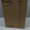 90'' H Solar Post Lights, 2700K Solar Lamp Post Light Waterproof, Dusk to Dawn Pole Lights Outdoor, lamp Posts Lighting for Garden Patio Yard Pathway Gate, Remote Control, Black(Warm White), 2700K│Head+Post