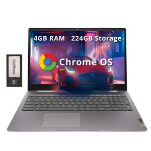 Lenovo Ideapad 3 15.6" FHD Chromebook, Intel Celeron N4500, 4GB RAM, 352GB Storage (64GB SSD+288GB Docking Station Set), ‎Intel UHD Graphics, Full Size Keyboard, Chrome OS, Artic Gray
