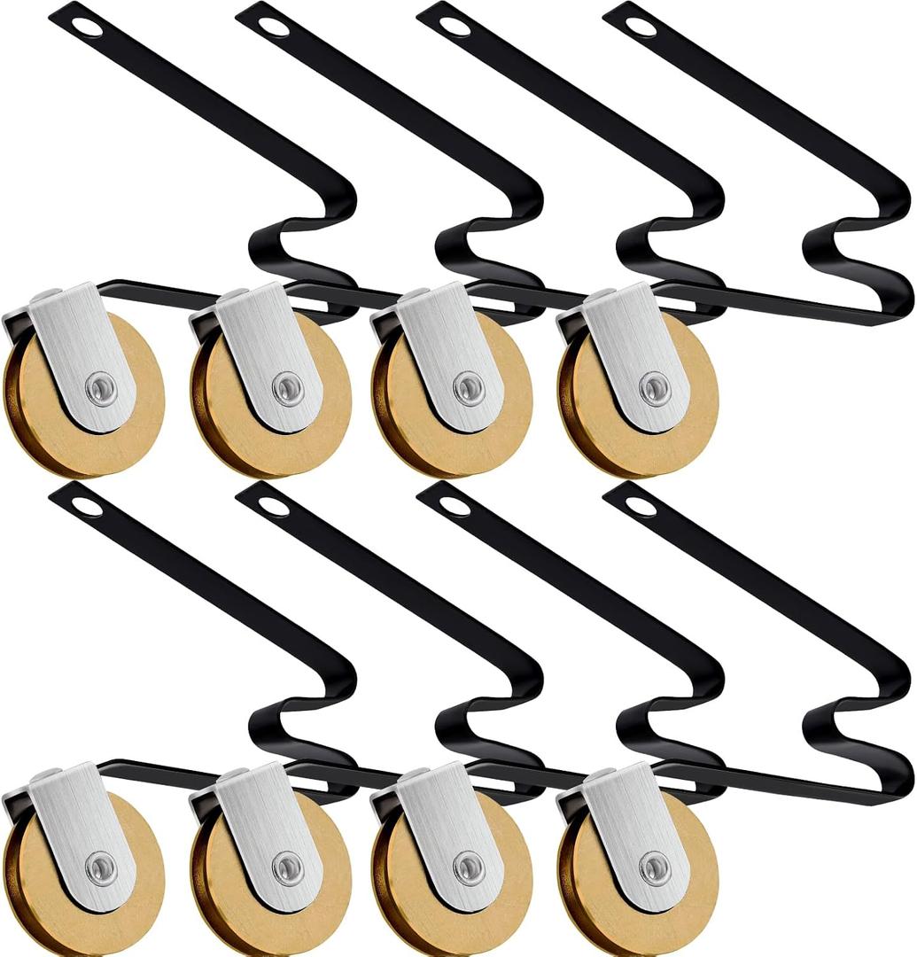 4 Pack Sliding Screen Door Rollers for Academy Doors, Smooth & Quiet, 1" Concaved Steel Ball Bearing, Rollers with Replaces B512B513B746 and B756 Used on Both Top and Bottom, 4Pack (B512 8pc)