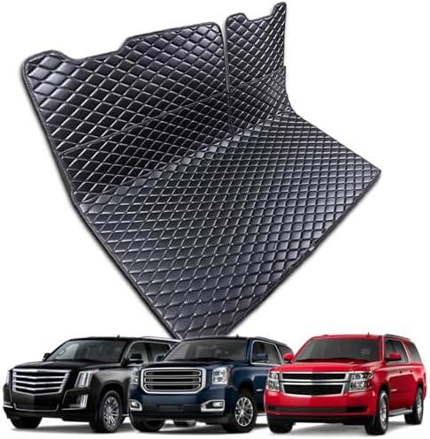 7DEEKEI Cargo Mat for 2015-2020 Chevrolet Tahoe/GMC Yukon/Cadillac Escalade Trunk Mat and Rear Backrest Mat Cargo Liners All Weather Anti-Slip 39x35.5"