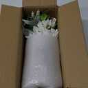 Faux Flowers with Vase,Artificial Silk Flowers in Vase, Fake Plant Eucalyptus and Willow,Flower Arrangement for Home Farmhouse kitchen Dining Table Centerpiece Decorations Coffee Table Decor (White)