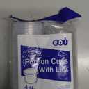 EDI 4 Ounce Clear Plastic Disposable Portion Cups/Souffle Cup with Lids, 50 Sets