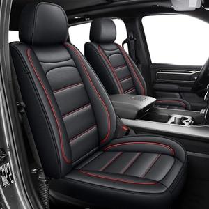 Seat Covers Fit for Dodge RAM 1500 2002-2025 2026: Compatible with RAM 1500 2500 3500 Crew Double Quad Cab Truck Pickup Car Seat Cover Faux Leather Seat Covers Only 2 Front