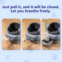 120 Count Cat Litter Box Bags for Neakasa and PetPivot Open Self-Cleaning Cat Litter Boxes, Extra Thick Heavy Duty Liners Replacement, Unscented, 27" x 13", Holds 22 lbs