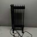 Portable Electric Radiator Heater, Space Oil Filled Heaters With 3 Heat Settings, Adjustable Thermostat, Overheat & Tip-Over Protection For Indoor Use, 1500W (Black)