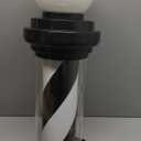 Barber Pole Black White LED Light,Traditional Barber Pole Outside Barber Shop Rotating Light Sign Light Box Rainproof Hairdressing Salon Save Energy Wall Lamp (68x26CM)