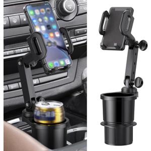 1 PC Mobile Phone Mount, Adjustable Cup Holder, Multifunctional Beverage Can Holder, Shockproof Automotive Kit, Non-Slip Vehicle Decoration, Universal for Most Cars, Trucks, SUVs (Black) 1 PC Mobile Phone Mount, Adjustable Cup Holder, Multifunctional Beverage Can Holder, Shockproof Automotive Kit, Non-Slip Vehicle Decoration, Universal for Most Cars, Trucks, SUVs (Black)