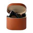 Makeup Bag Vanity Case with Divider and Handle, Aesthetic Makeup Bags, Waterproof PU Leather Toiletry Bag for Women Girls, Portable Cosmetic Organizer Bag (01Brown)