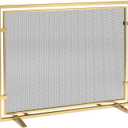 Sinclair Single Panel Fireplace Screen, Burnished Brass - 18323