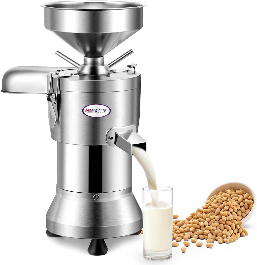 Moongiantgo Commercial Soy Milk Maker, Automatic Soybean Milk Maker For Soymilk, Tofu, Efficient Nut Milk Maker 25KG/H, 110V