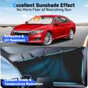 KUST Upgraded 2 Pack Retractable Automotive Sunshade Car Window Sunshades (Not fit for Truck), Adjustable Auto Thickened Sunshade, Car Accessories for All Season, Black and Silver, Blocks UV Rays