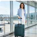 ECOHUB Carry On Luggage Airline Approved, 21 Inch Height Softside Carry On Suitcase with Spring Shock-Absorbing Spinner Wheels, Lightweight Travel Luggage with TSA Lock, Fits 22x14x9 Carry-On Bag