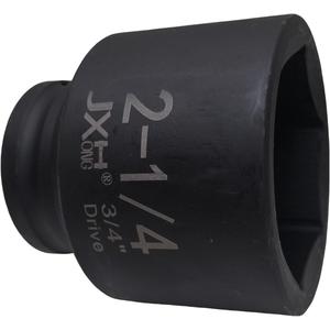 3/4" Drive 2-1/4" Impact Socket, 6-Point, Heat Treated