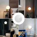 8 Inch Frosted Opal White Glass Lamp Shade, 2.6 Inch Fitter, Diameter: 8 IN, Fitter: 2.6 IN