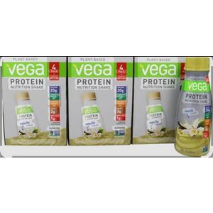 Vega Protein Shakes Ready to Drink, Vanilla - Plant Based Vegan Nutrition Shake with Veggies, Greens, Vitamins & Minerals, Gluten Free, Dairy Free, Soy Free, Vegetarian, Non GMO, 11 Fl Oz (12 Count), Best By: 05 APR 2021