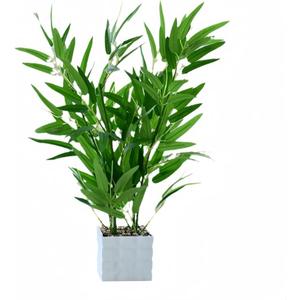 20 Inch Artificial Bamboo Decor Indoor Potted Fake Bamboos Plants with Pot Faux Bamboo Tree Plant for Home Office Living Room Decor
