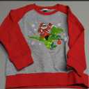 Geoyune Toddler Boy Girl Christmas Sweatshirt Kids Holiday Xmas Santa Dino Pullover Crewneck Tops 5T