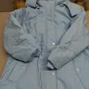 Girls Winter Coat Warm Puffer Jacket Long Fleece Lined Coat With Removable Hoodm Size 9/10 