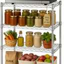 Heavy Duty 4 Tier Wire Shelving Unit Storage Rack, Metal Shelves Utility Organizers, Organization Units for Products, Plant, Pantry, Garage, Laundry Durable Shelf Stand, Chrome, 14"W x 30"L X 48"H