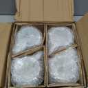 Bosmarlin Large Ceramic Coffee Mug Set of 4, 23 Oz, Coffee Cups with Big Handle, Microwave Safe, Unique Reactive Glaze (Blue)