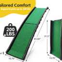 PawStep 50894 Pet Ramp for Dogs & Cats Foldable Portable Dog Ramp with Poly Grass Non-Slip Surface, Lightweight Travel Ramp for Cars, SUVs, Beds & Couches