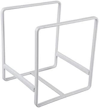 BBAUER 2PC Black Plate Holders Organizer Metal Dish Organizer Stand Plate Rack Vertical Plates Organizer Dying Rack for Kitchen Cabinets Counter Cupboard (Color : White)