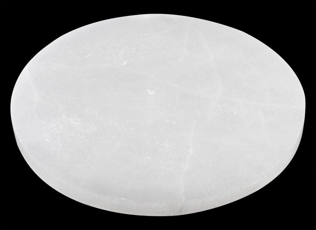 Extra Large Selenite Charging Plate  8 Selenite Crystal - Mined & Crafted in Morocco  Ideal for Cleansing Crystals & Healing Stones, Meditation, Reiki  Protection Crystals  Spiritual Gift & Decor
