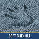 Arotive Bathroom Rugs 59x24, Extra Soft Absorbent Shaggy Chenille Bath Rugs, Machine Washable Rubber Backing Non-Slip Bath Mats for Bathroom Floor Tub and Shower, Home Decor Accessories,Grayish Blue