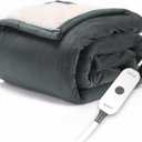 Sunbeam Electric Throw Royal Mink Sherpa Heated Blanket, 4 Heat Settings, 4-Hour Auto Shut-Off, Fast Heating, Luxurious and Ultra Comfy, Night Fog Color, 50" x 60"