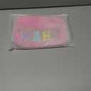 Kinlop American Mahjong Bag Empty Clear Mahjong Tiles Bag, Letter Embroidery Mahjongs Case for Standard Size American Mahjongs Set, Case Only(Pink,Mahj)