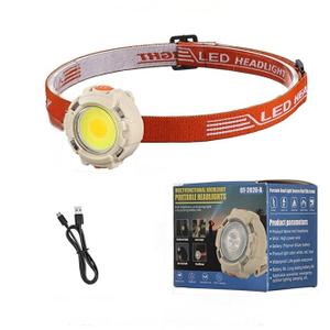 Multi-Shape Headlamp 180 Adjustable Hat Clip Light - C Shape Rechargeable Work Light, Hands-Free Headlamp for Camping, Outdoor Activities, Workers and Night Runners (Rond-C)