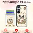 Shorogyt for Galaxy A15 5G Cute Kawaii Leather Phone Case - Compatible with Magsafe Wallet Magnetic Credit Card Holder Fashion Butterfly Design Phone Cover for Women Girls, Fits 7 Cards